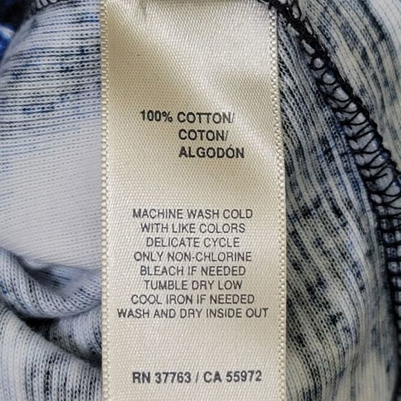 RAFAELLA Round Open Collar Printed Knee Length Dress, size Medium, Blue - Picture 12 of 13